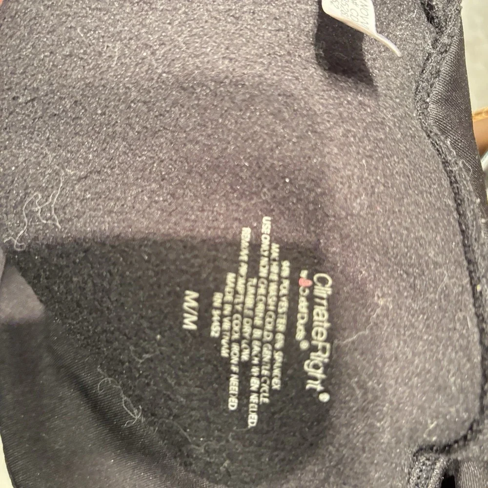Climateright‎ Cuddle Duds XS Women's Leggings Black Back Waist Pocket